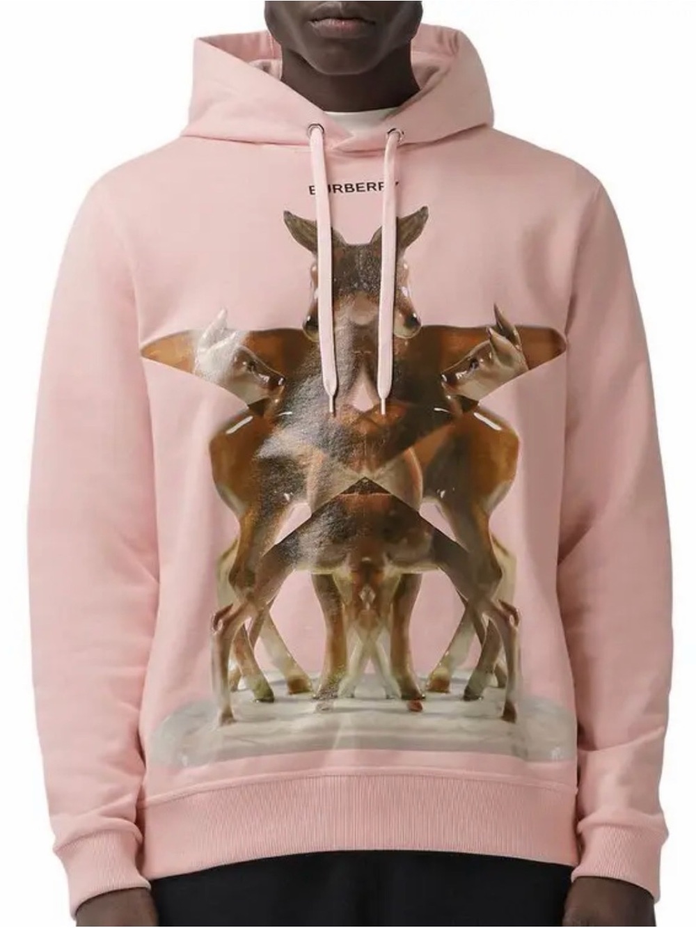 Burberry Pink Metallic Deer Star Graphic Hoodie